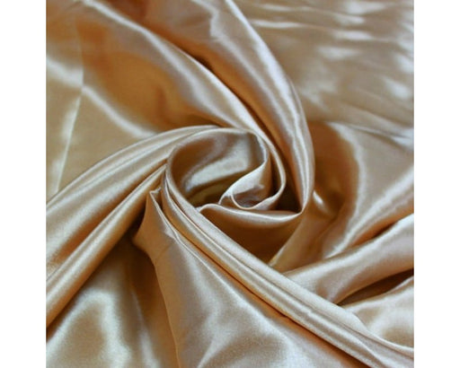 Gold plain polyester satin fabric