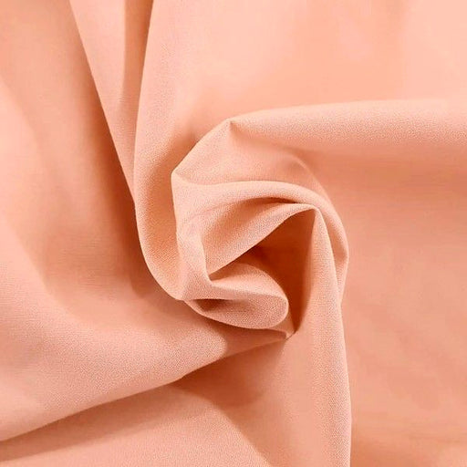 Peach plain polycotton fabric, 65% polyester 35% cotton