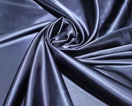 Navy plain polyester satin fabric