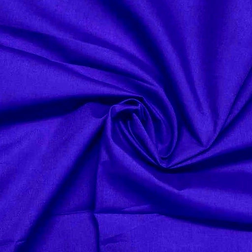 Royal blue plain polycotton fabric