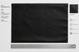 Scale swatch of FR Leathercloth - Black with ruler
