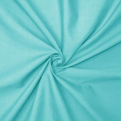 Turquoise plain polycotton fabric