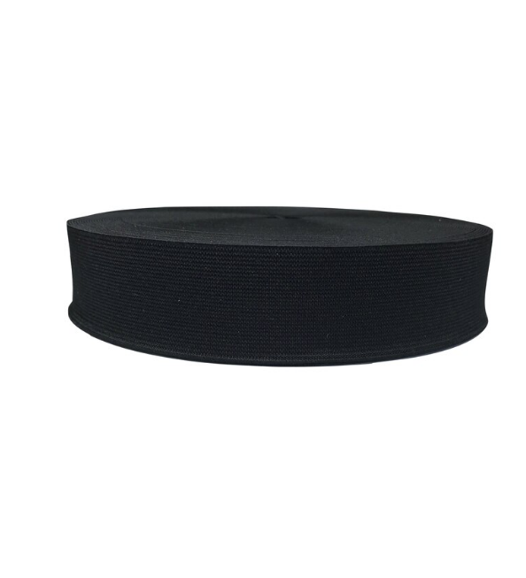 Woven Elastic Tape – Black or White, 7mm to 75mm