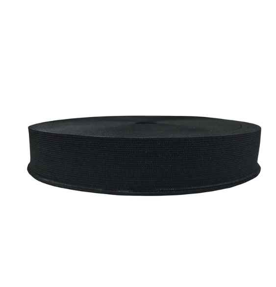 Woven Elastic Tape – Black or White, 7mm to 75mm