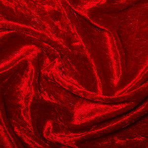 Crushed Velvet - Red — Zee Fashions and Fabrics