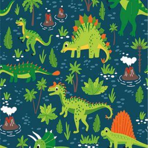Dinosaur Cotton Jersey