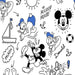 Donald Duck and Mickey Mouse. cotton fabric