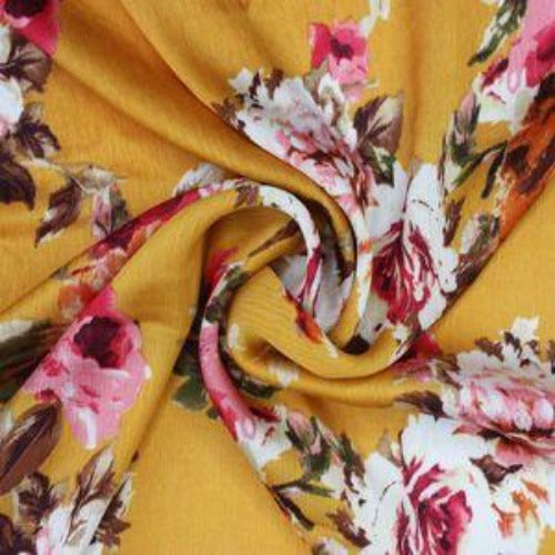 ROSES CRINKLE CHIFFON