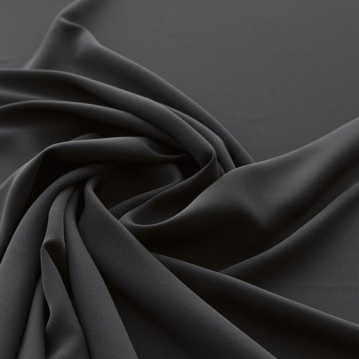 Soft Touch Polyester Crepe - Black